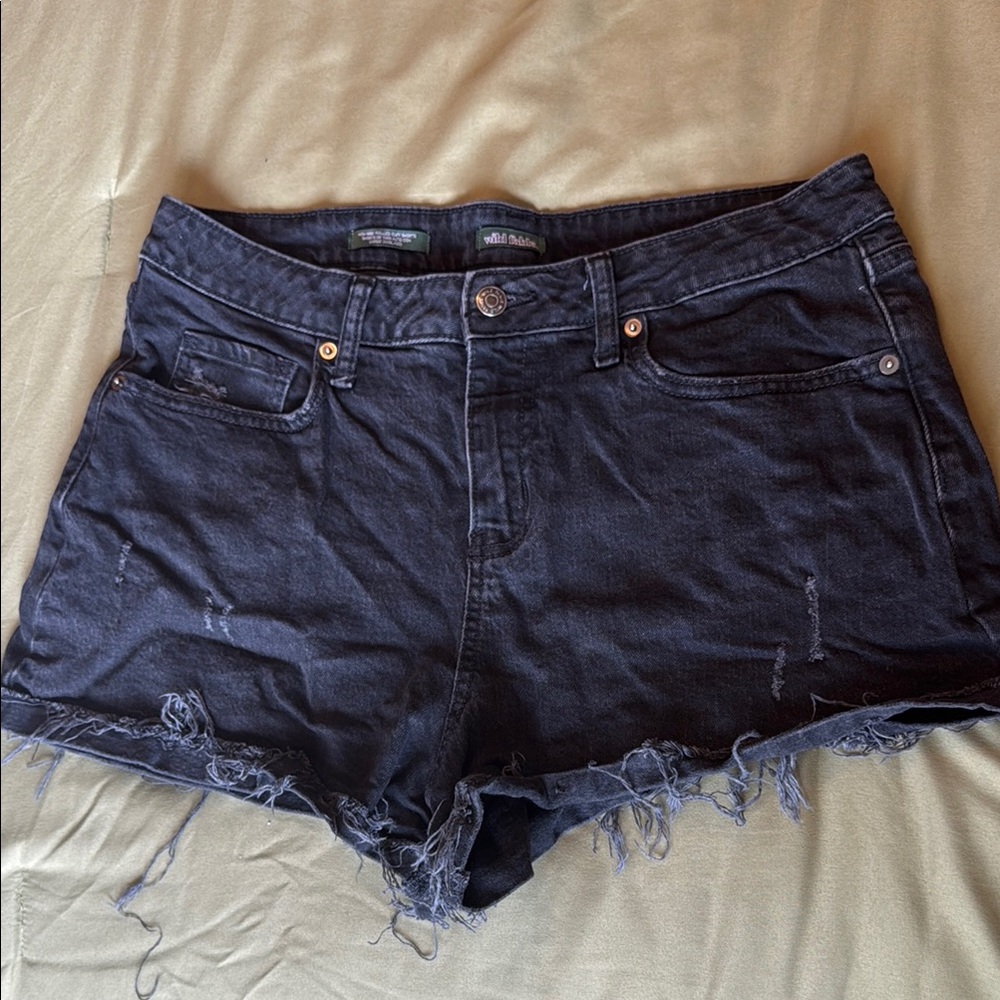 Wild Fable Dark Denim Frayed Shorts